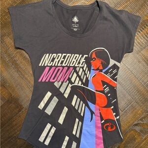 Disney Black 'Incredible Mom' Graphic Tee with Pink, Red & Blue Accents